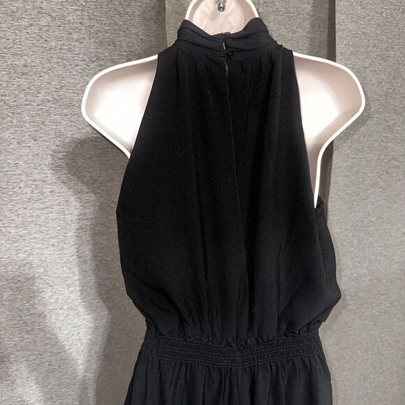 NEW MAX STUDIO Womens Black Halter Sleeveless V Neck Tunic Jumpsuit Sz Small NWT - Picture 7 of 12